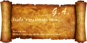 Györgyjakab Aba névjegykártya